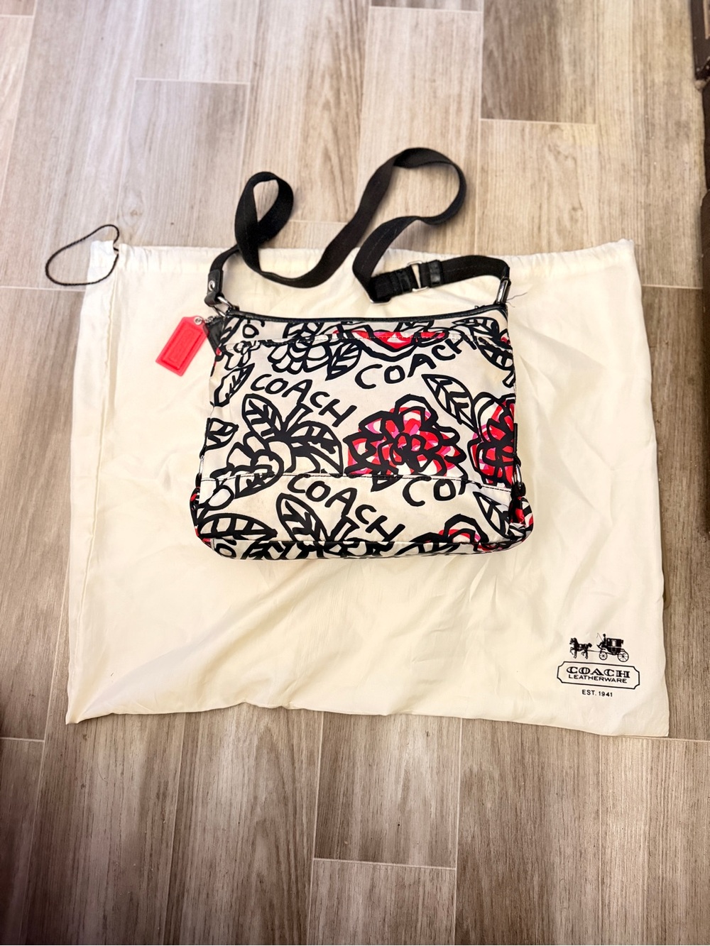Coach Poppy Graffiti Shoulder Bag - Picture 2 of 6
